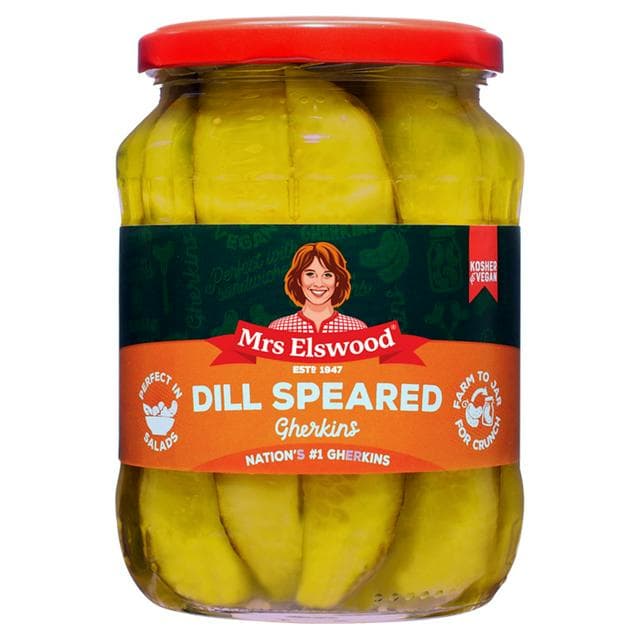 Mrs Elswood Dill Speared Gherkins 670g (360g*) - gallery image 1