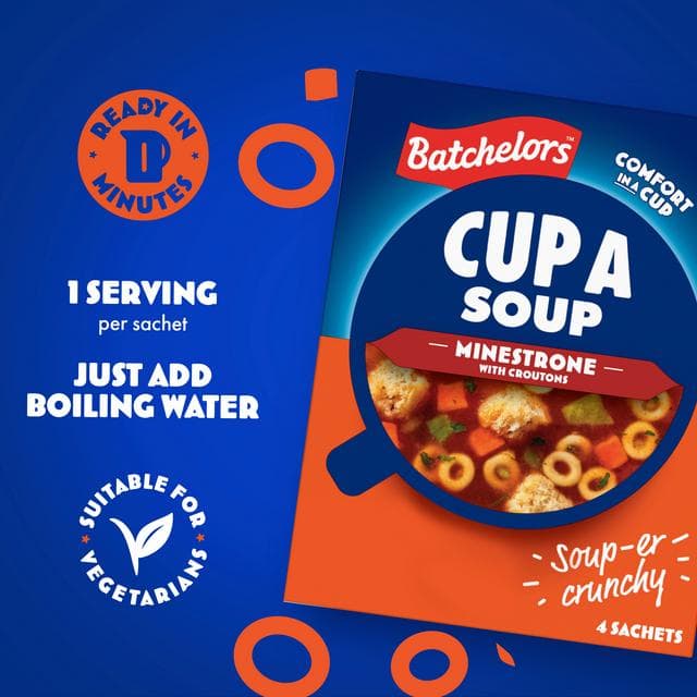 Batchelors Cup a Soup Minestrone with Croutons x4 94g - gallery image 2