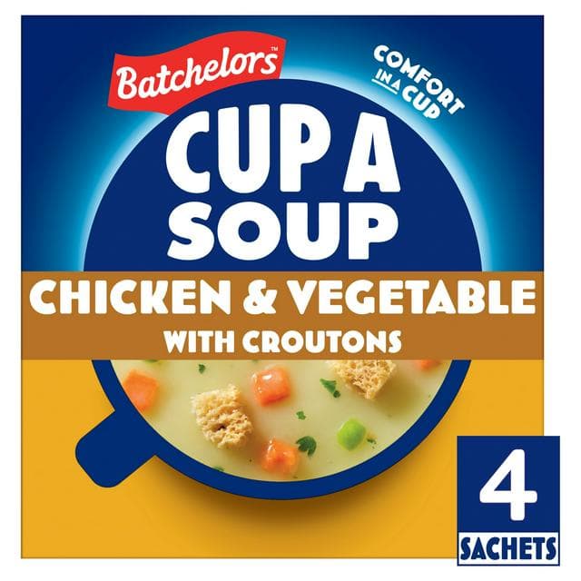 Batchelors Cup a Soup, Chicken & Vegetable with Croutons x4 110g - gallery image 1