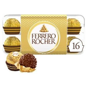 Ferrero Rocher Milk Chocolate & Hazelnut Pralines Gift Box 16 Pieces 200g