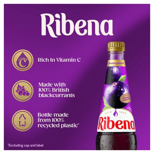 Ribena Blackcurrant Squash 850ml - gallery image 3