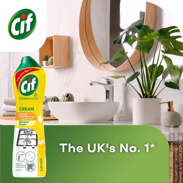 Cif Lemon Cream Cleaner Multipurpose 500ml - gallery image 4