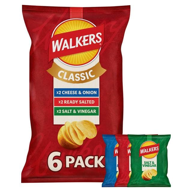 Walkers Classic Variety Multipack Crisps 6x25g - gallery image 1