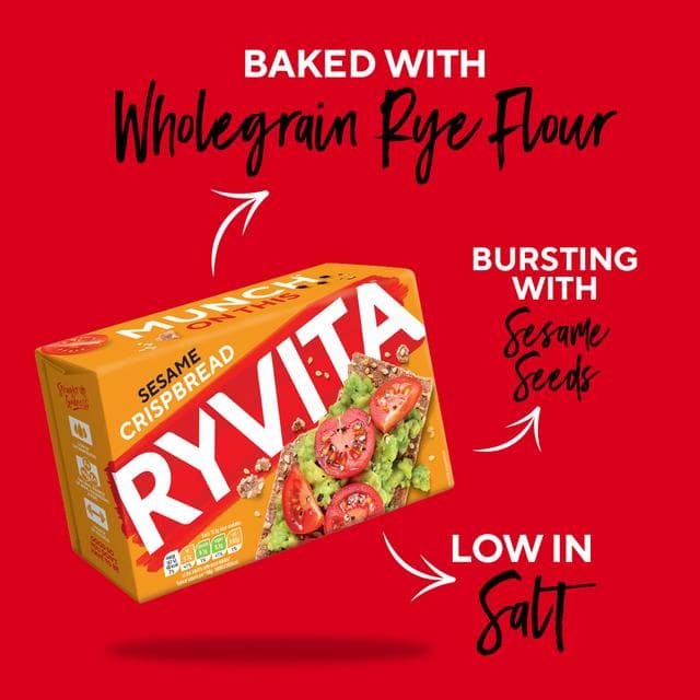 Ryvita Crispbread Sesame Crackers 250g - gallery image 2