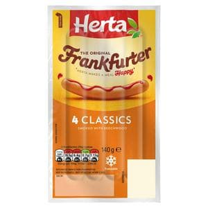 Herta Frankfurter Hot Dogs x4 140g
