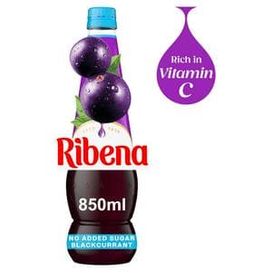 Ribena Blackcurrant Squash No Added Sugar 850ml