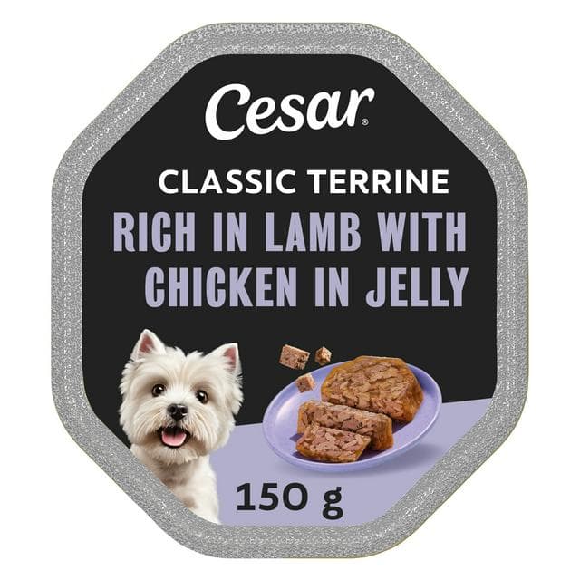 Cesar Classics Terrine 150g Lamb & Chicken in Jelly Wet Dog Food Tray - gallery image 1