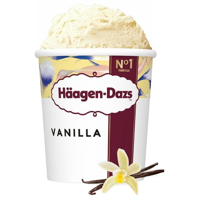 Haagen-Dazs Vanilla Ice Cream Frozen Dessert Tub  460ml - gallery image 1