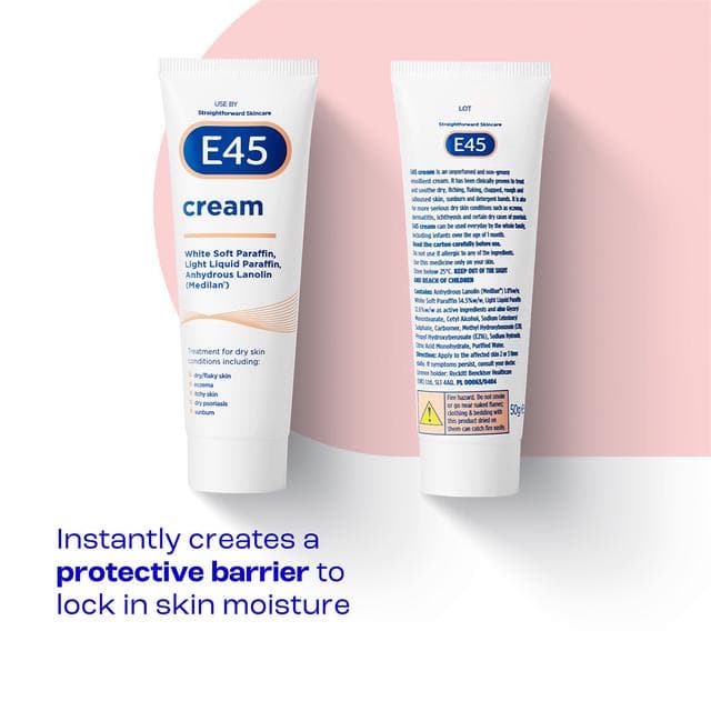 E45 Moisturiser Body Cream for Dry Skin & Eczema 50g - gallery image 2