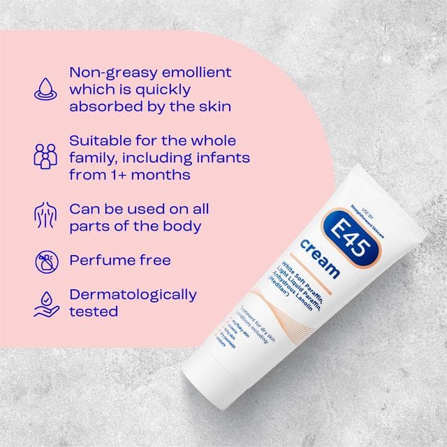 E45 Moisturiser Body Cream for Dry Skin & Eczema 50g - gallery image 5