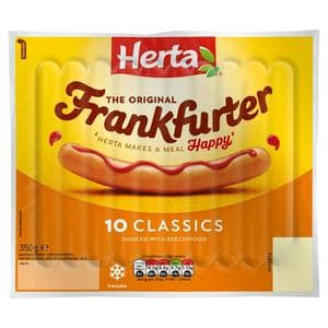 Herta Frankfurter Hot Dogs x10 350g