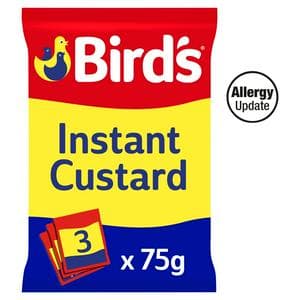 Bird's Instant 3 x 75g Custard Powder Dessert Mix Sachets