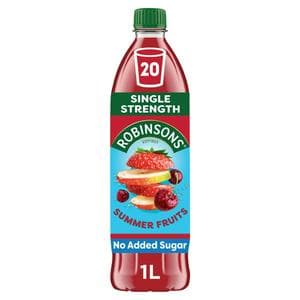 Robinsons Summer Fruits Squash No Added Sugar 1L