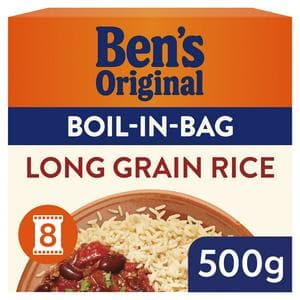 Bens Original Boil in Bag Long Grain Rice 8x62.5g