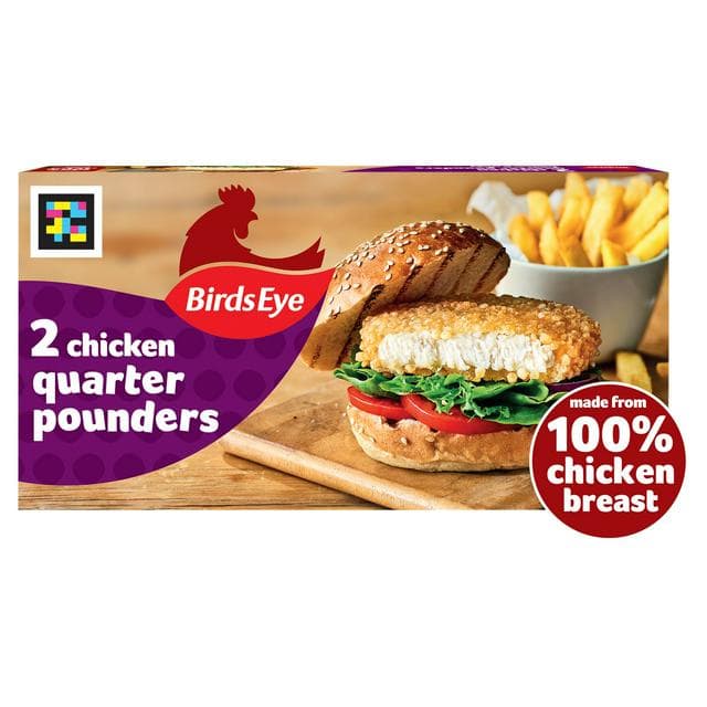 Birds Eye 2 x Chicken Quarter Pounders Burgers 227g - gallery image 1