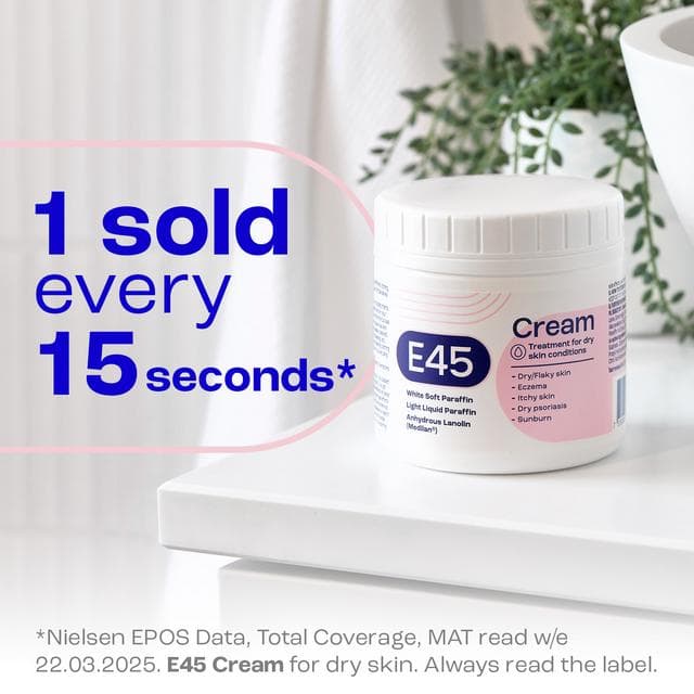 E45 Moisturiser Body Cream for Dry Skin & Eczema 125g - gallery image 6
