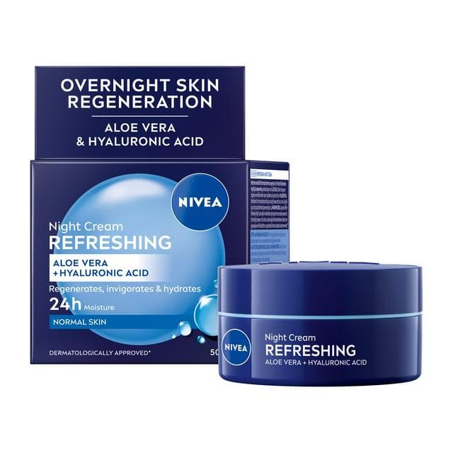 Nivea Moisturising Night Cream Moisturiser for Normal Skin 50ml - gallery image 1