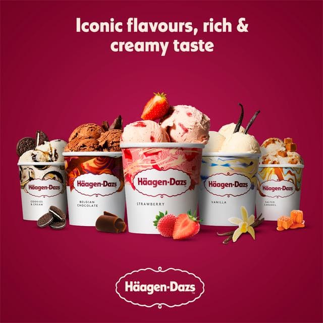 Haagen-Dazs Cookies & Cream Ice Cream Frozen Dessert Tub 460ml - gallery image 4