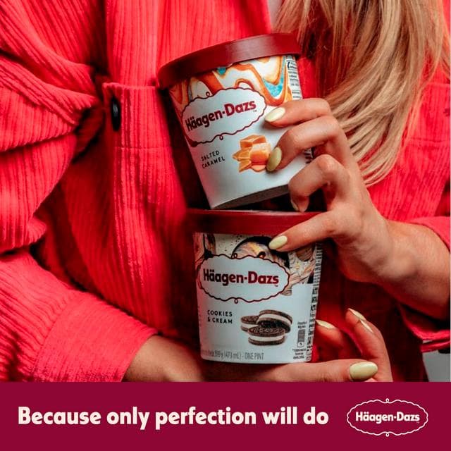 Haagen-Dazs Cookies & Cream Ice Cream Frozen Dessert Tub 460ml - gallery image 5