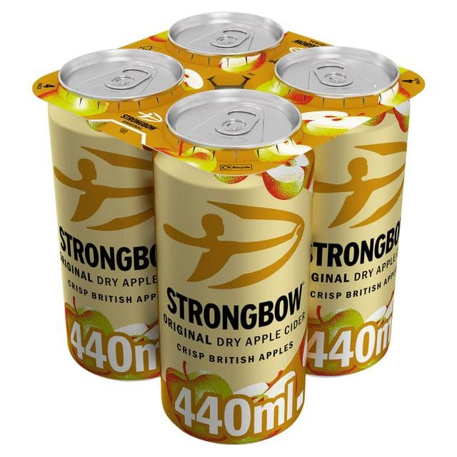 Strongbow Original Cider Cans 4 x 440ml - gallery image 1