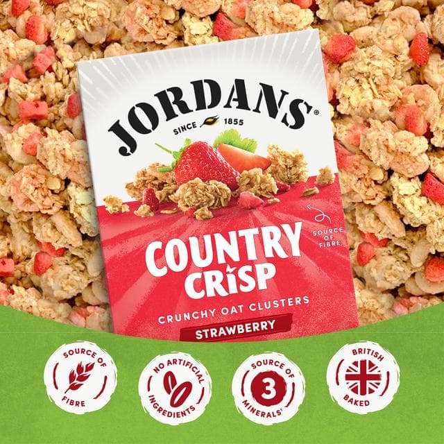 Jordans Country Crisp Sun Ripe Strawberry Breakfast Cereal 450g - gallery image 3
