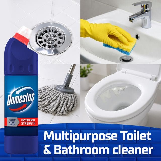Domestos Original Thick Bleach Toilet & Multipurpose Cleaner 750ml - gallery image 3