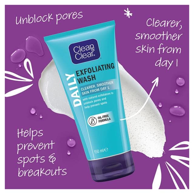 Clean & Clear Exfoliating Daily Wash Face Wash 150ml - gallery image 4