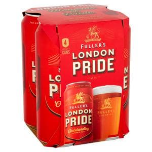 Fuller's London Pride 4.7% Amber Ale Beer Cans 4x500ml
