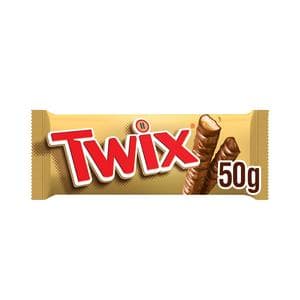 Twix Caramel & Milk Chocolate Fingers Biscuit Snack Bar 50g