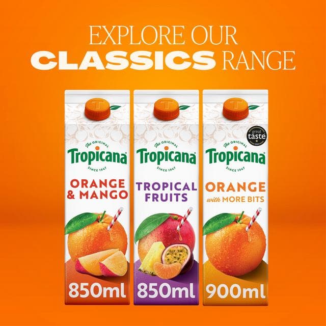 Tropicana Smooth Orange Fruit Juice 900ml - gallery image 4