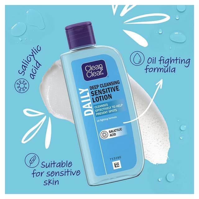 Clean & Clear Deep Cleansing Lotion Sensitive Skin 200ml - gallery image 2