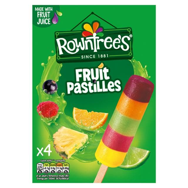 Rowntree's Fruit Pastille Ice Lollies 4x65ml - gallery image 1