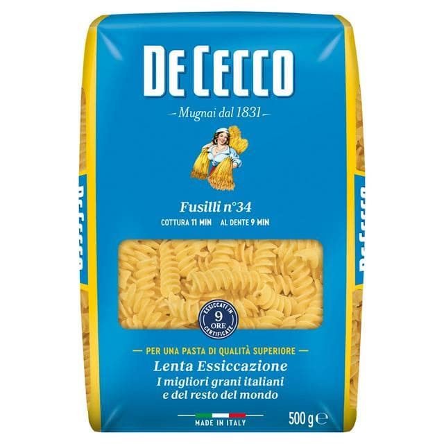 De Cecco Fusilli Pasta 500g - gallery image 1