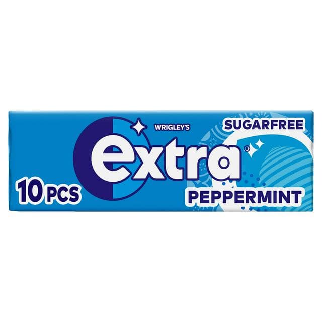 Extra Peppermint Chewing Gum Sugar Free 10 pieces - gallery image 1