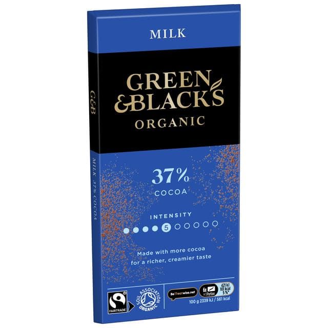 Green & Black's 90g Organic 37% Milk Chocolate Bar - gallery image 6