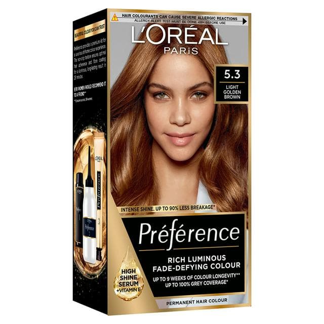 L'Oreal Paris Preference Permanent Hair Dye Virginia Light Golden Brown 5.3 - gallery image 1