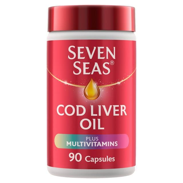 Seven Seas Cod Liver Oil Plus Multivitamins Omega-3 Fish Oil 90 Capsules - gallery image 1