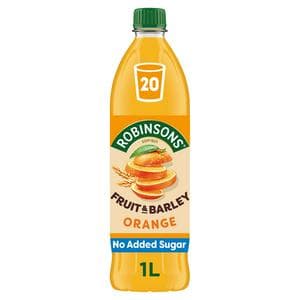 Robinsons Fruit & Barley Orange Squash No Added Sugar 1L
