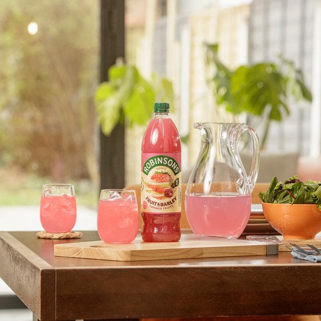 Robinsons Fruit & Barley Summer Fruits Squash No Added Sugar 1L - gallery image 2