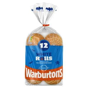Warburtons Soft Sliced White Rolls x12
