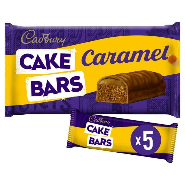 Cadbury 5 x Milk Chocolate Caramel Cake Bars - gallery image 1