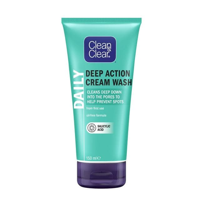 Clean & Clear Deep Action Cream Wash Face Wash 150ml - gallery image 1
