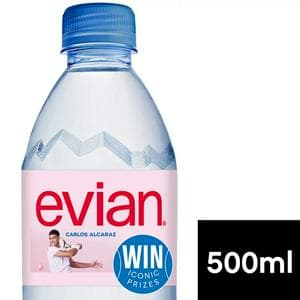 Evian Natural Bottled Mineral Still Water 500ml