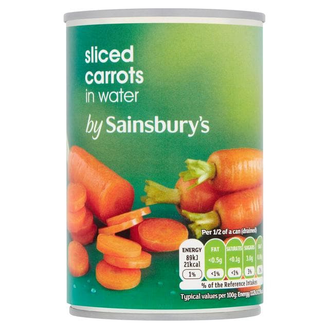 Sainsbury's Sliced Carrots in Water 300g (180g*) - gallery image 1