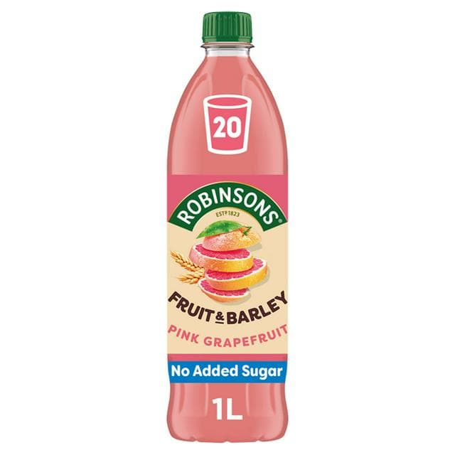 Robinsons Fruit & Barley Pink Grapefruit Squash 1L - gallery image 1
