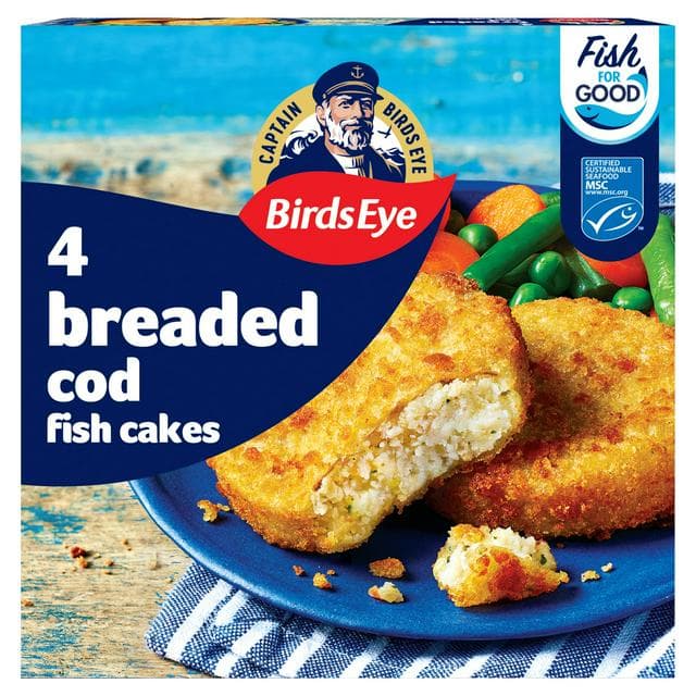Birds Eye 4 x Breaded Cod Fish Cakes 198g - gallery image 1