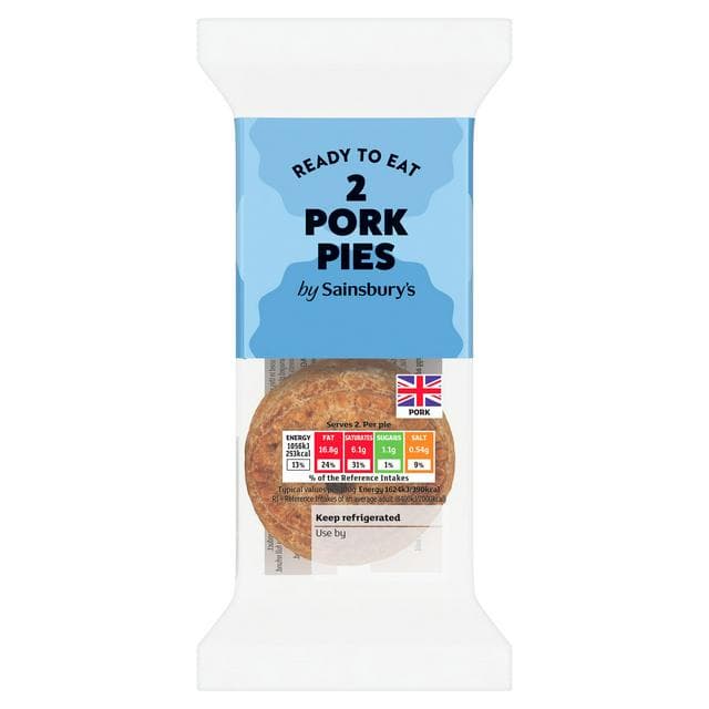 Sainsbury's Snack Pork Pies x2 130g - gallery image 1