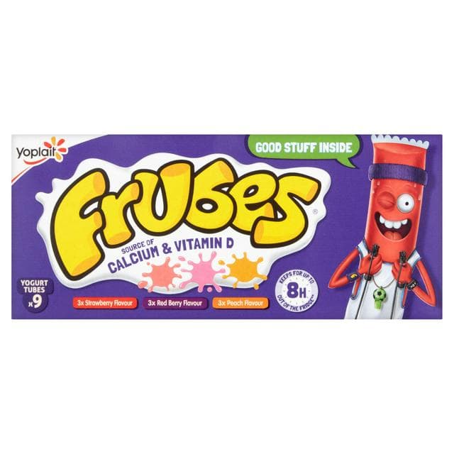 Frubes Kids Strawberry, Red Berry & Peach Yoghurt Tubes 9x37g - gallery image 1