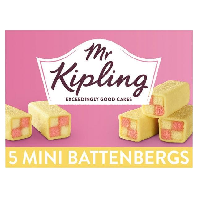 Mr Kipling Mini Battenbergs Cakes x5 - gallery image 1