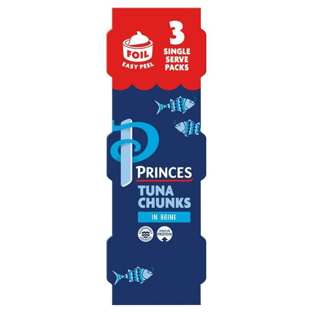 Princes Tuna Chunks in Brine 3x80g (3x56g*) - gallery image 1